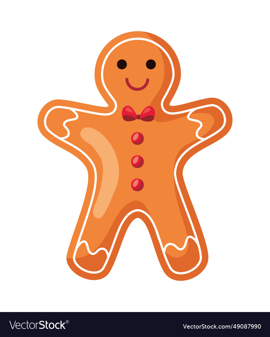 Christmas gingerbread man Royalty Free Vector Image