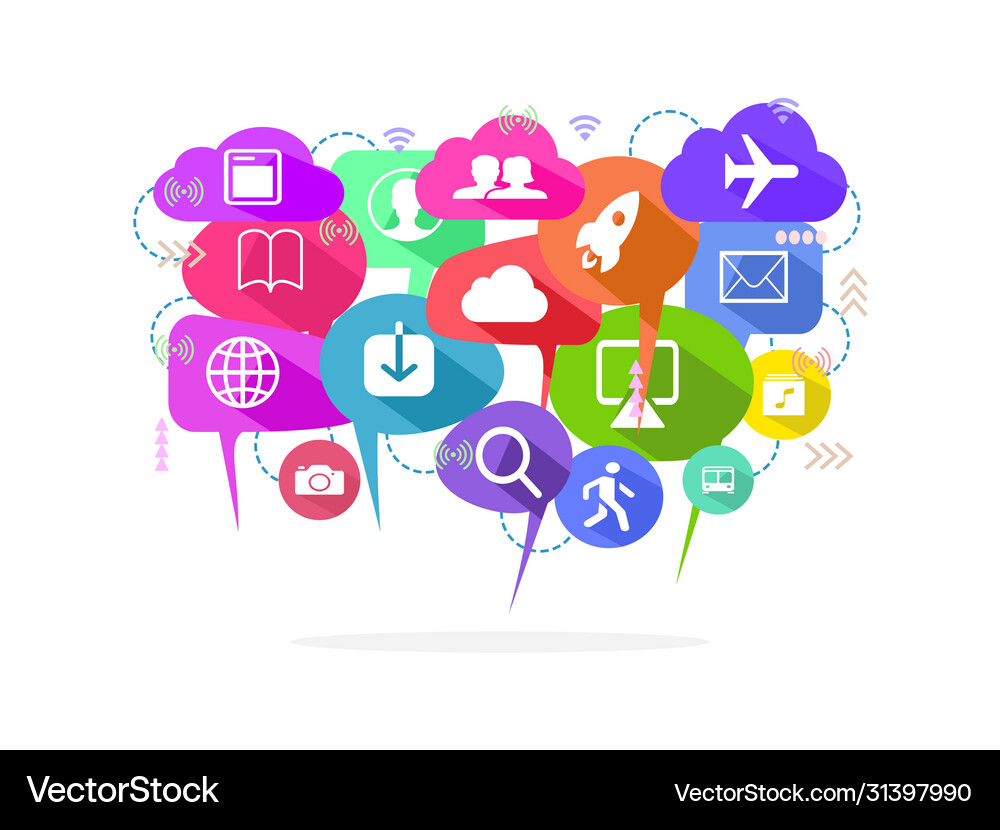 Communication conceptthe word Royalty Free Vector Image