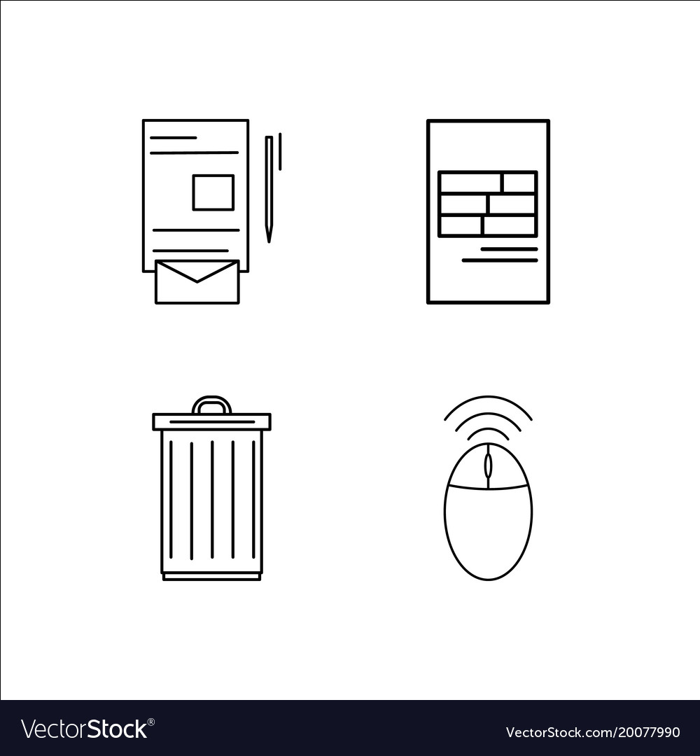 Design and studio simple linear icon setsimple
