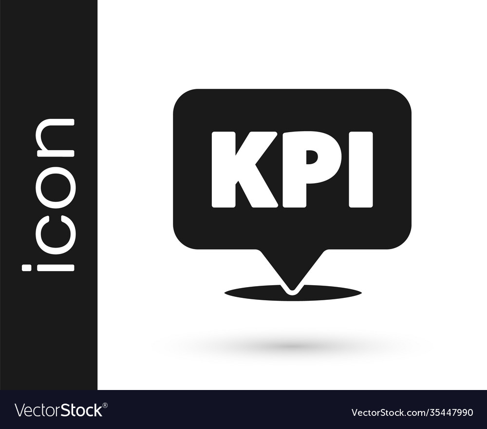 Grey kpi - key performance indicator icon isolated Vector Image Grey kpi - key performance indicator icon isolated