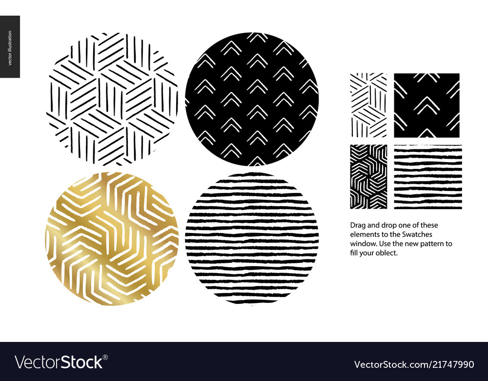 Hand drawn patterns - rounded