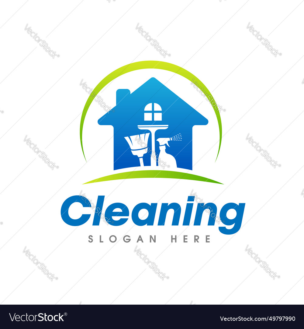 House cleaning service business logo symbol icon Vector Image