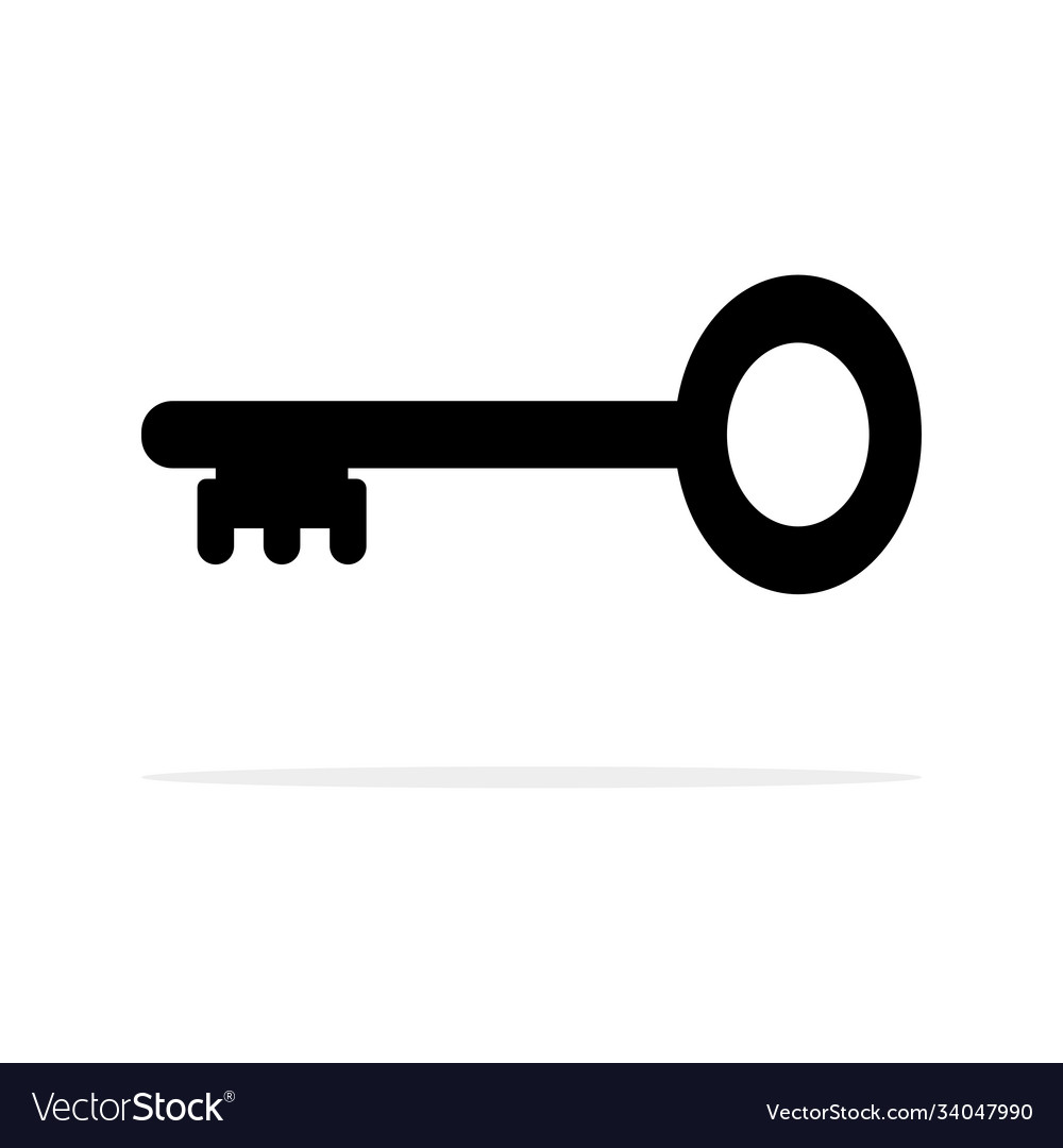 Key icon or logo isolated sign symbol