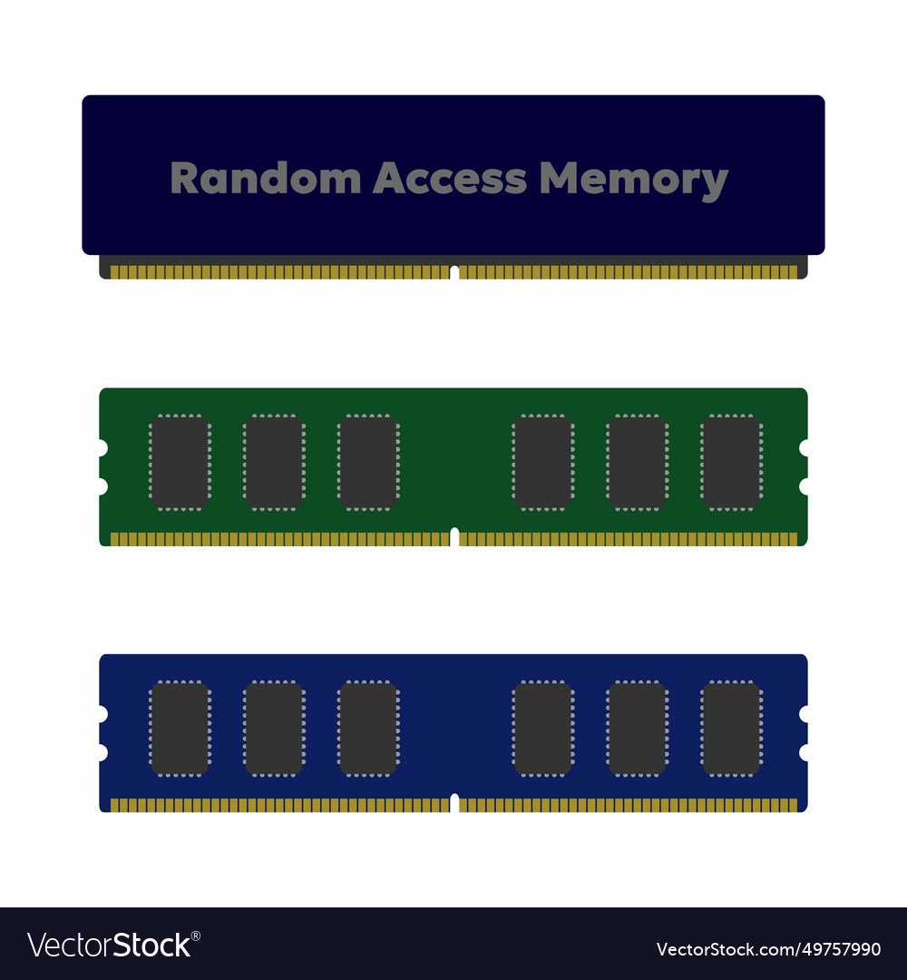 Random access memory or ram computer icon vector image Random access memory or ram computer icon