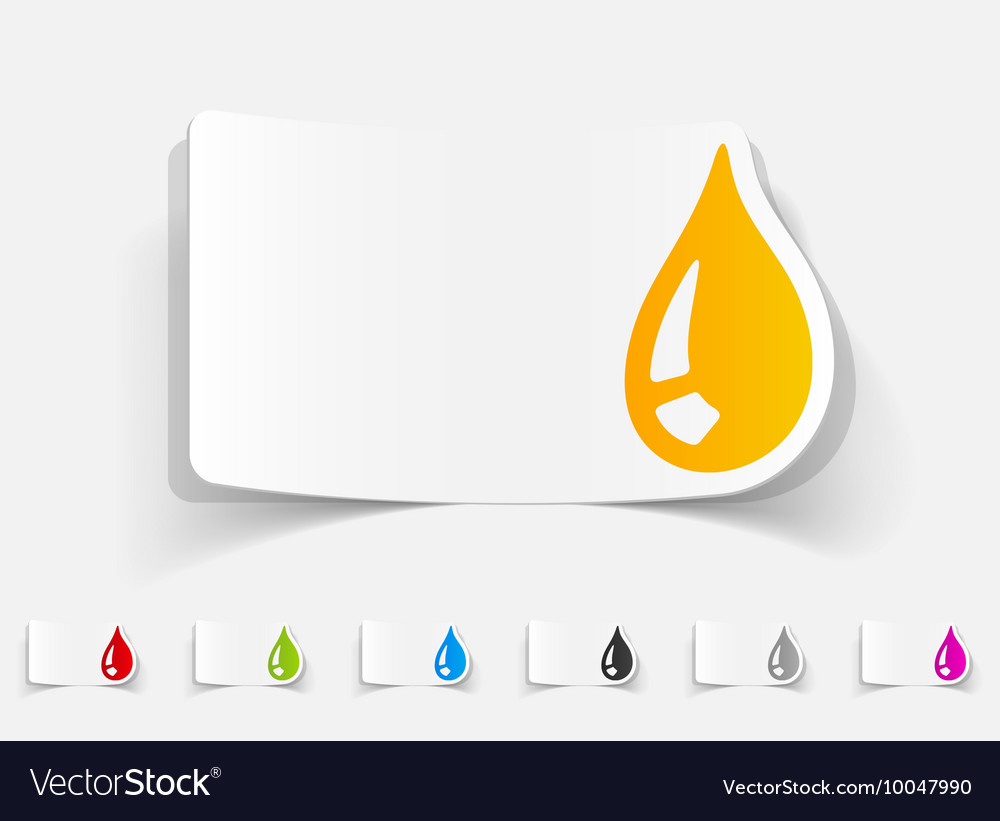 Realistic design element drop