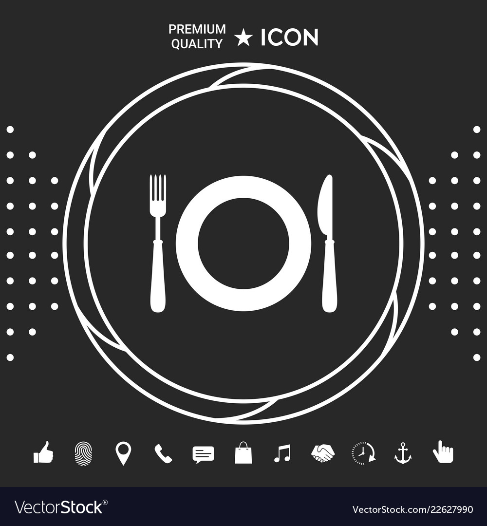 Restaurant icon symbol graphic elements