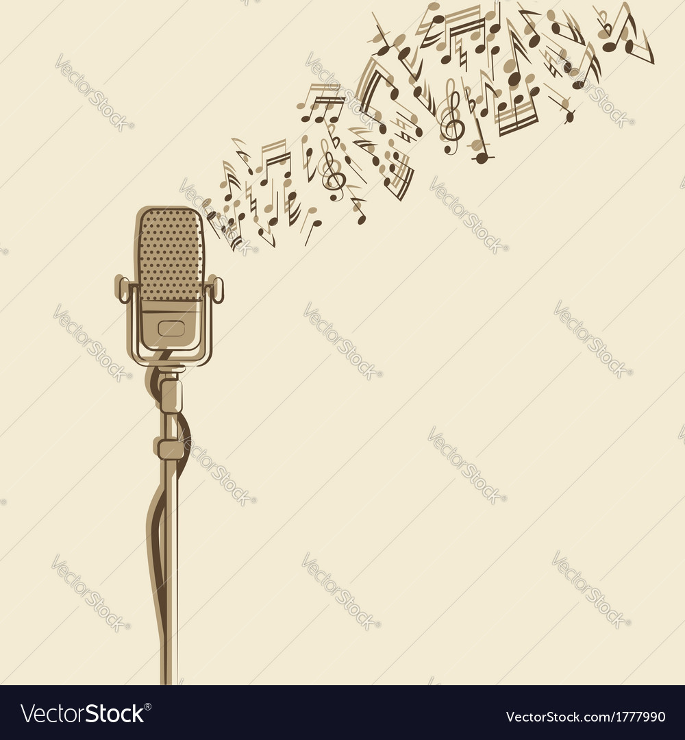 Retro Microphone Background