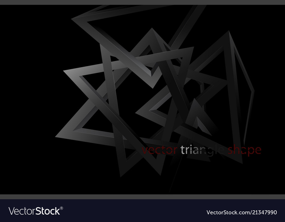 Triangle shape scene in dark