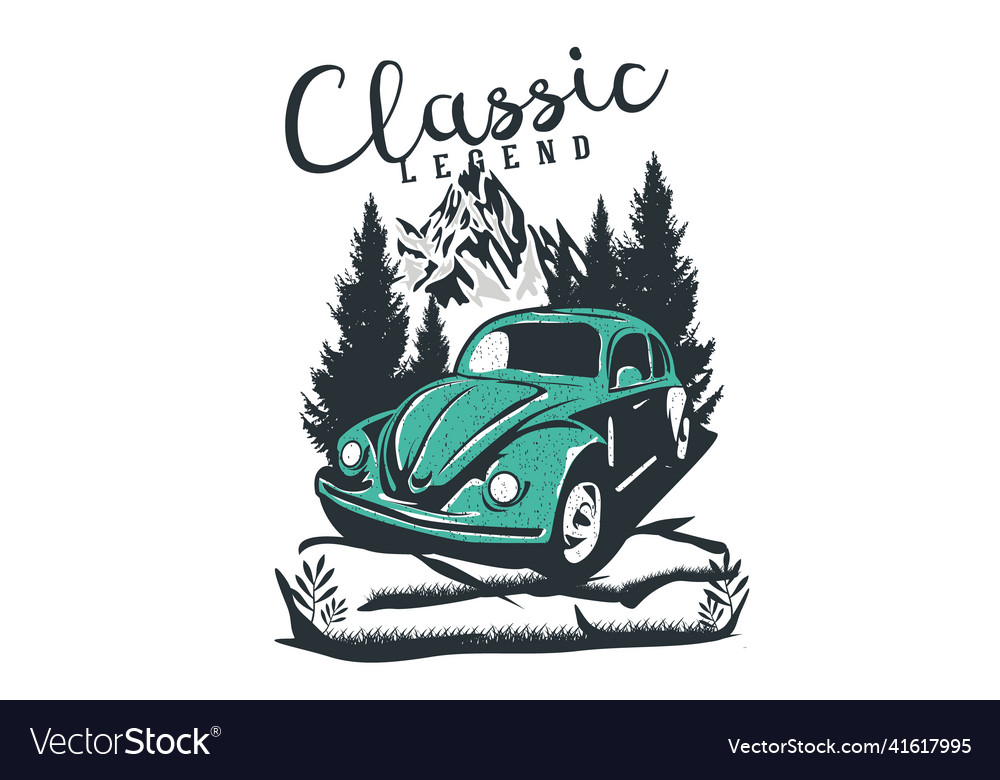 Classic legend vintage hand drawn design