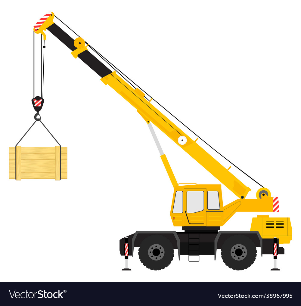 Color image a crane with load