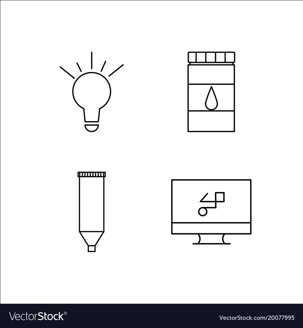 Design und Studio einfache lineare Icon-Setsimple