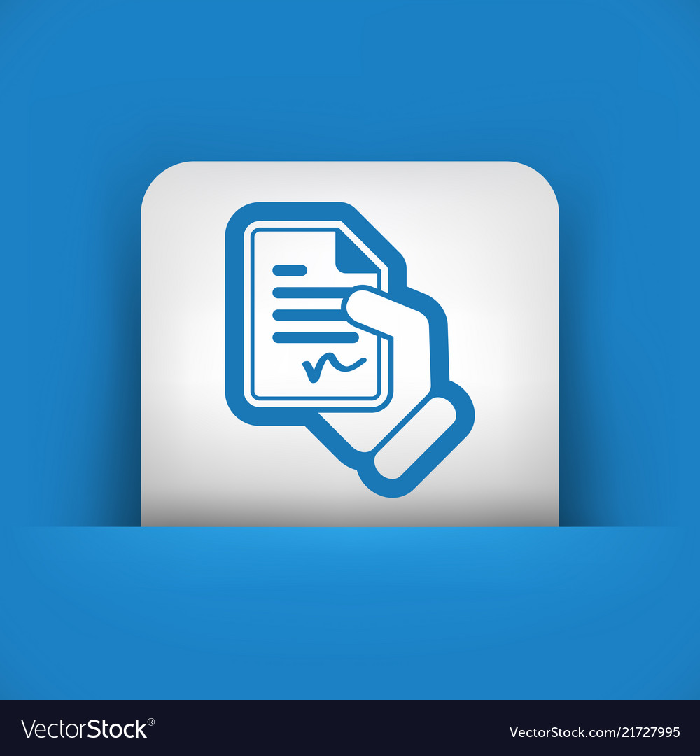 Document signed icon vector image Document signed icon