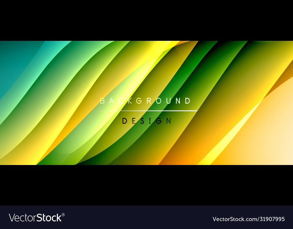 Fluid gradient waves with shadow lines and glowing Vector Image Fluid gradient waves with shadow lines and glowing