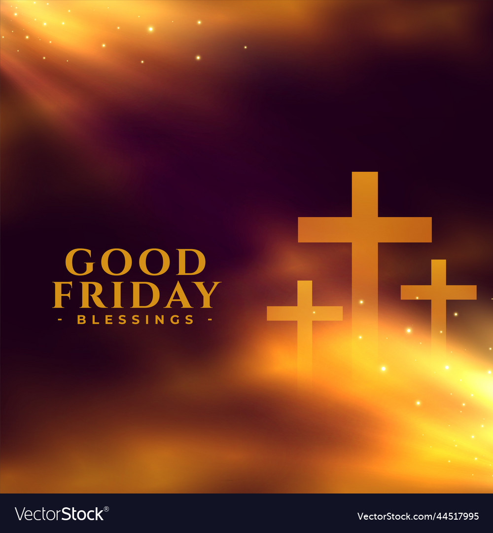 Heavenly Good Friday Wishes Background With Holy Vector Image