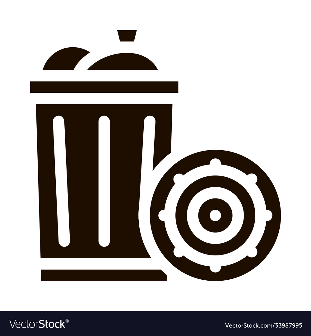 Infection bacteria germ in trash sign icon