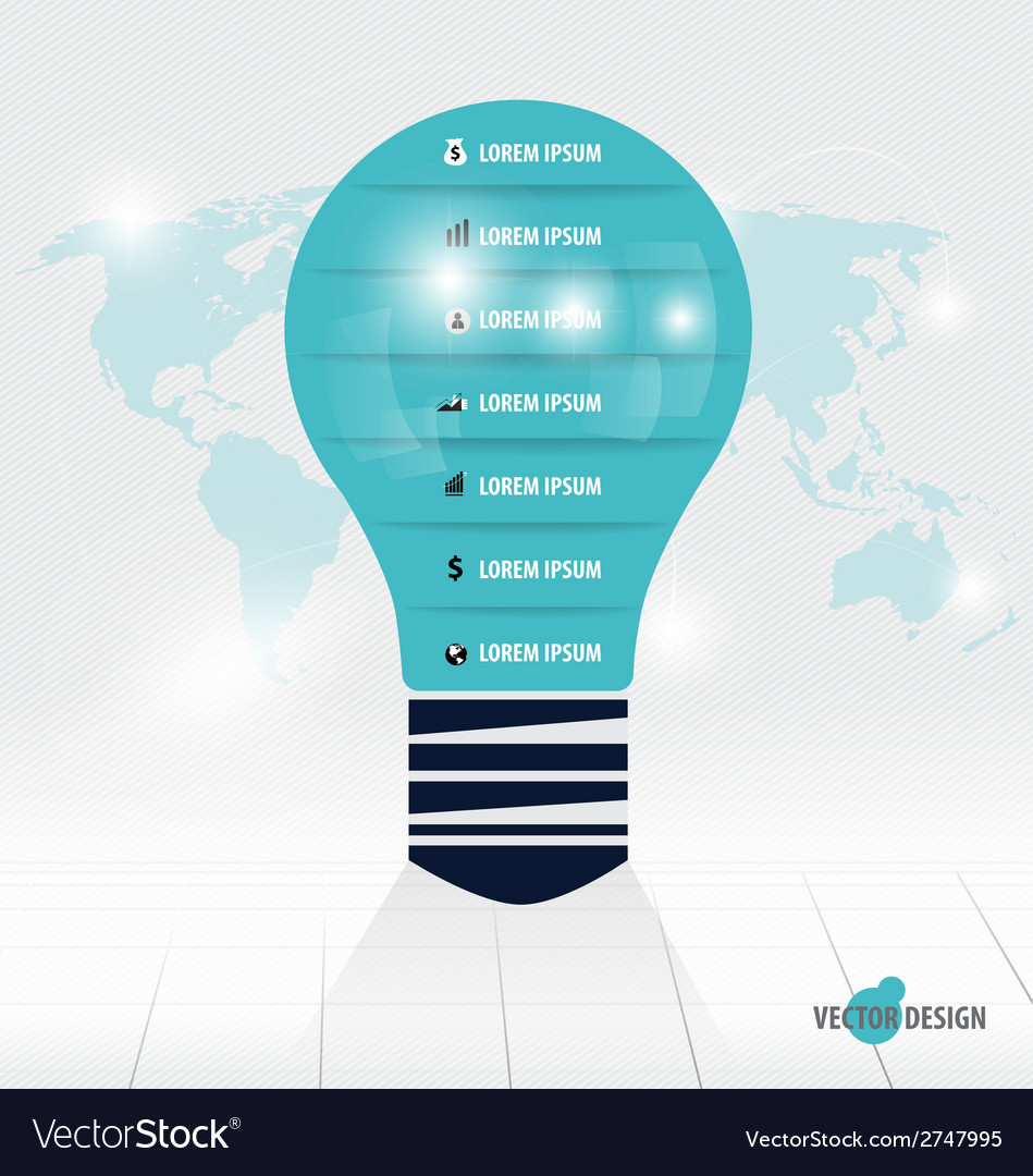 Infographic design template light bulb