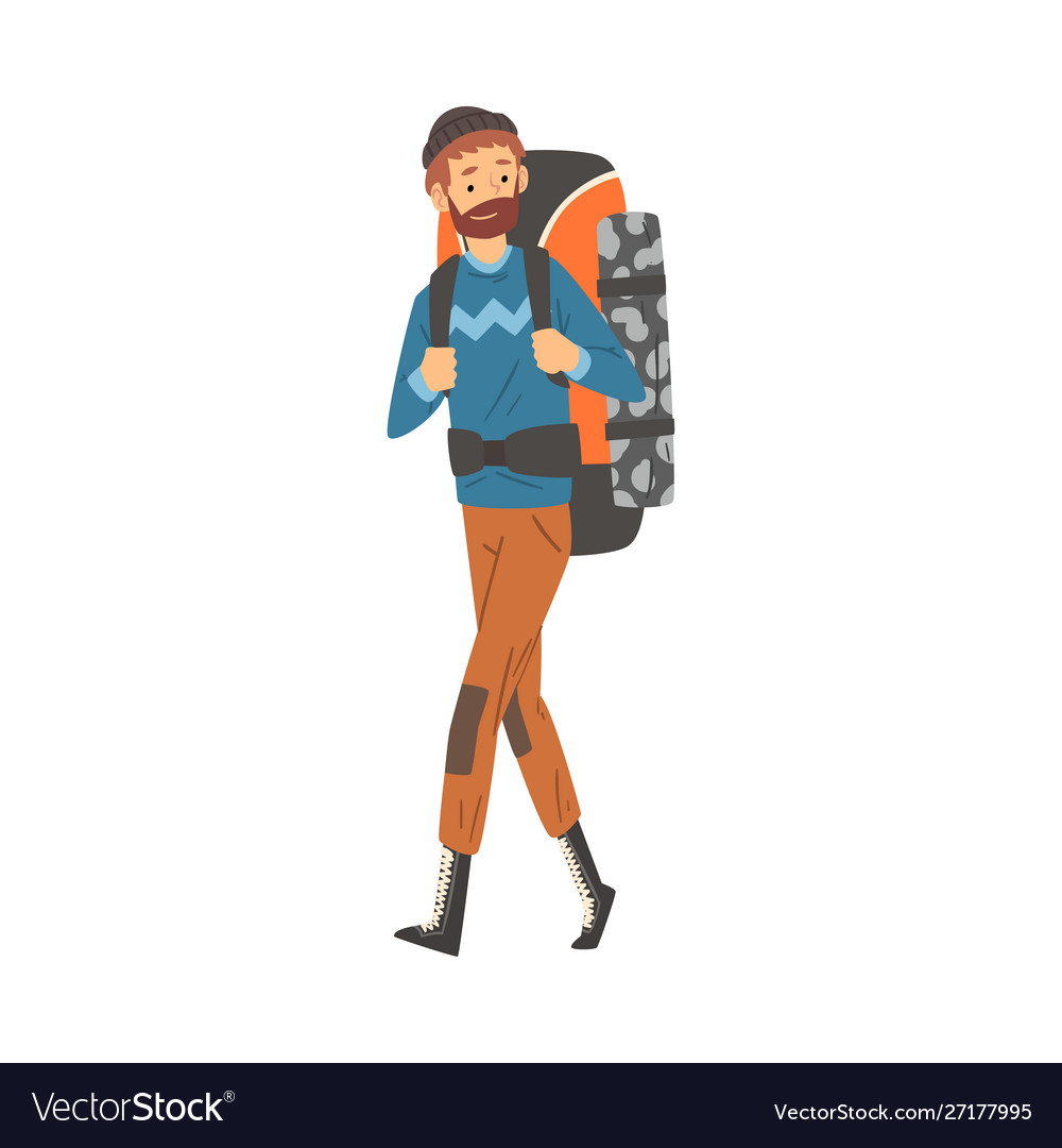 man with backpack