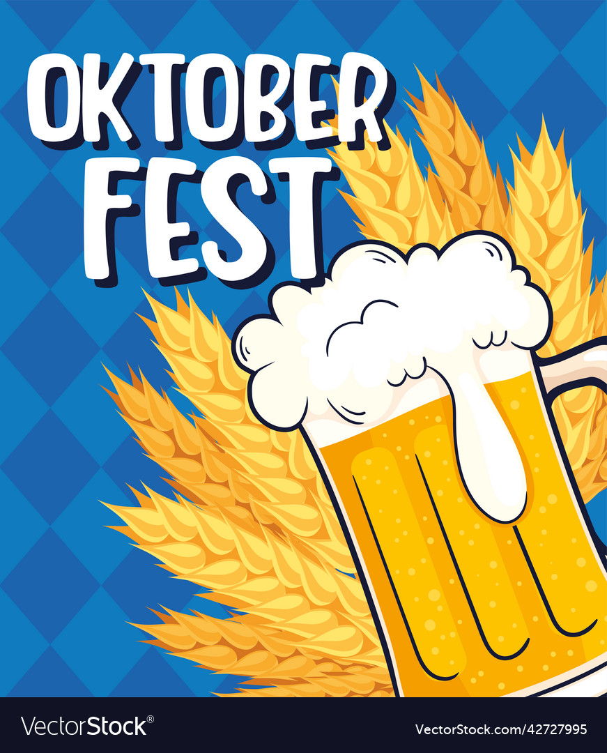 Oktober Fest Poster Royalty Free Vector Image Vectorstock