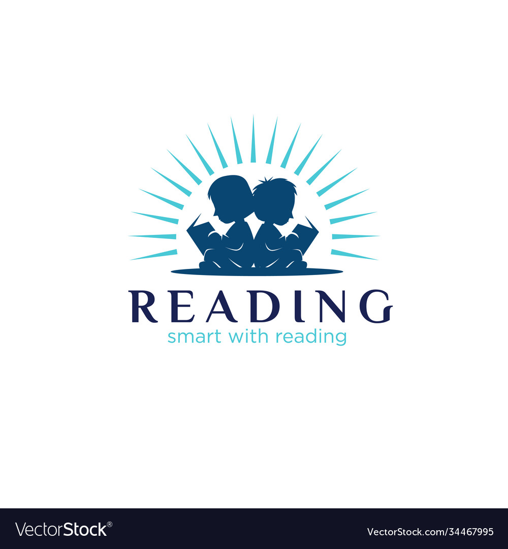 Reading child logo designs simple modern