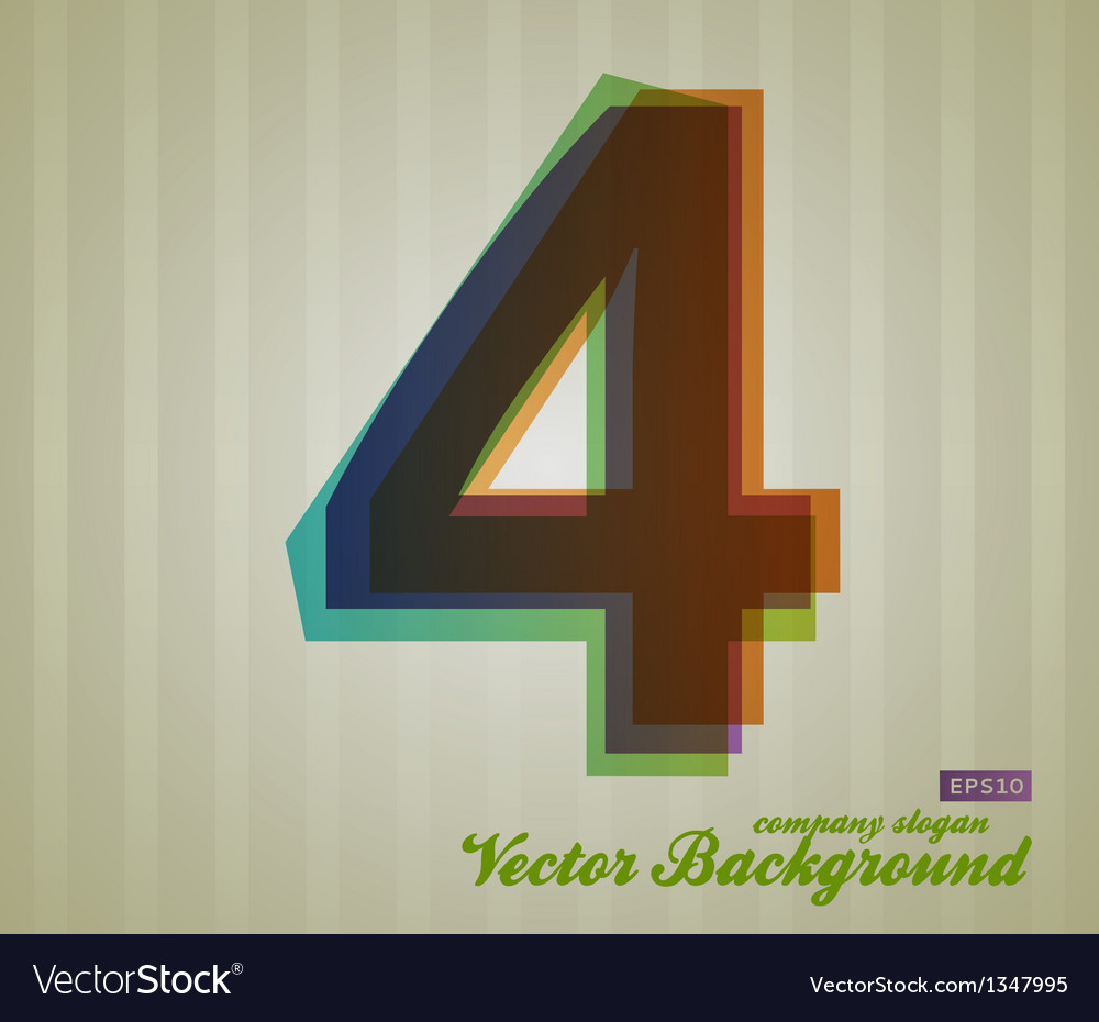 Retro Number Transparency Symbol