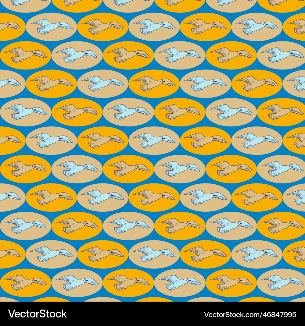 Seamless pattern with birds Royalty Free Vector Image