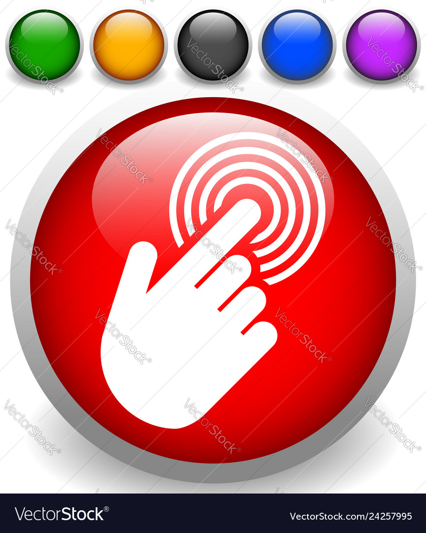 Tapping touchscreen on interface mobile phone icon Vector Image Tapping touchscreen on interface mobile phone icon