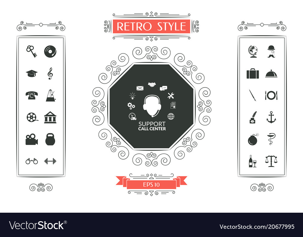Technical support operator flat icon vector image Technical support operator flat icon