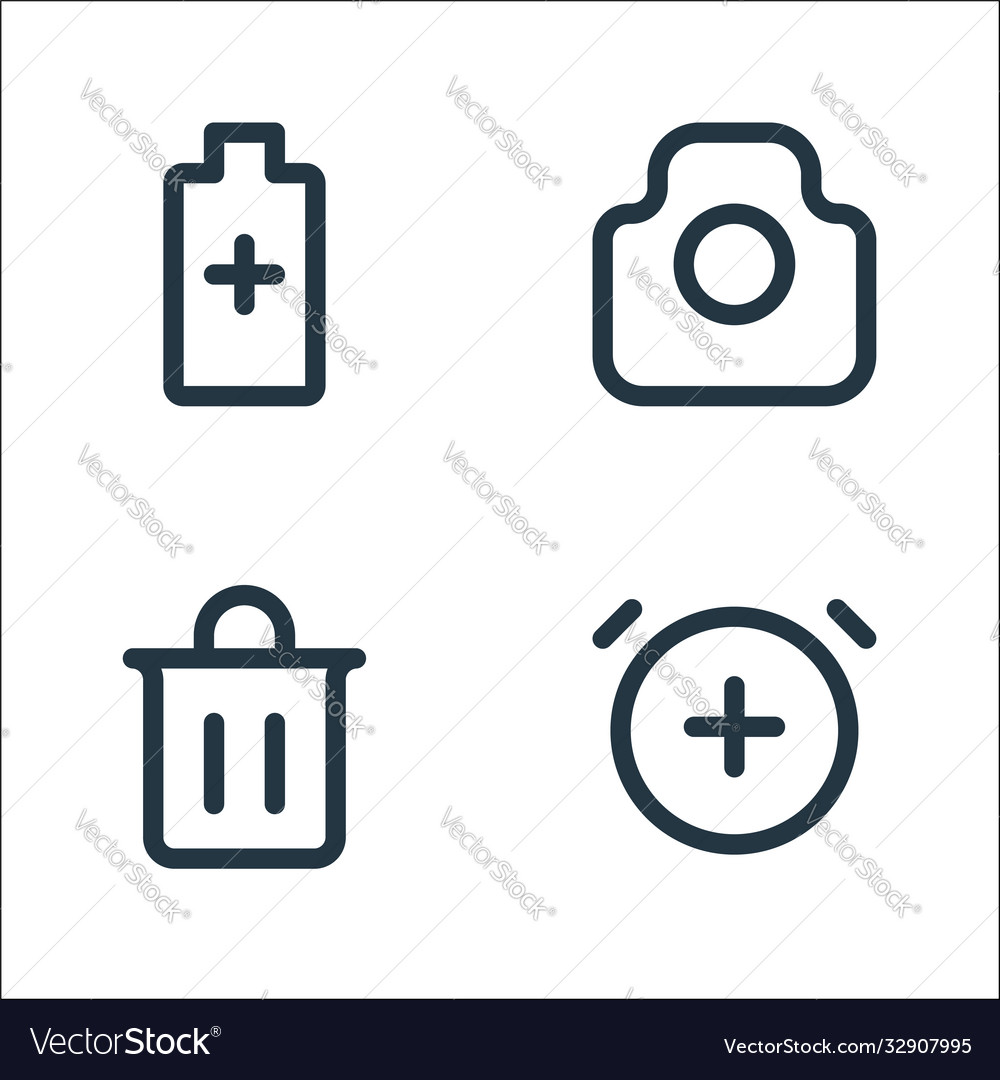 User interface line icons linear set quality