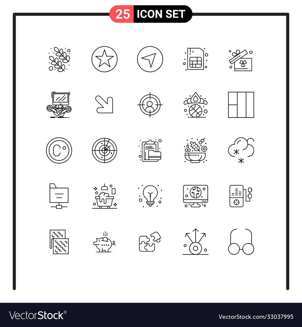 User interface pack 25 basic lines game box