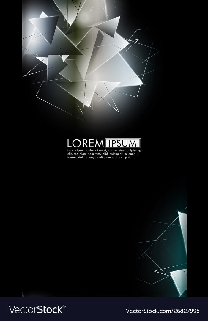 Vertical triangle background abstract composition vector image Vertical triangle background abstract composition