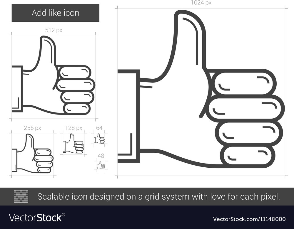 Add like line icon