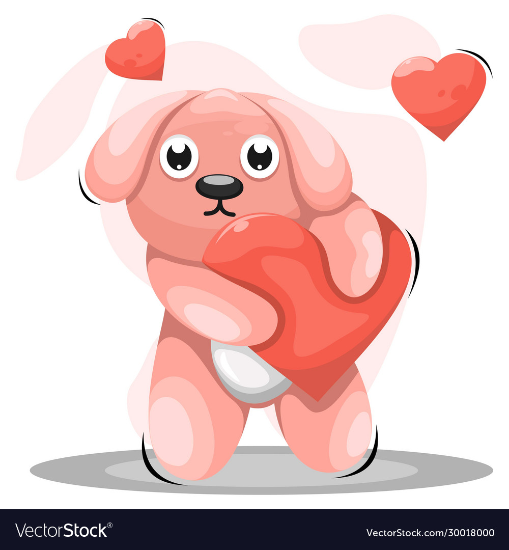 Adorable Hund mit Liebe Cartoon vector image Adorable Hund mit Liebe Cartoon