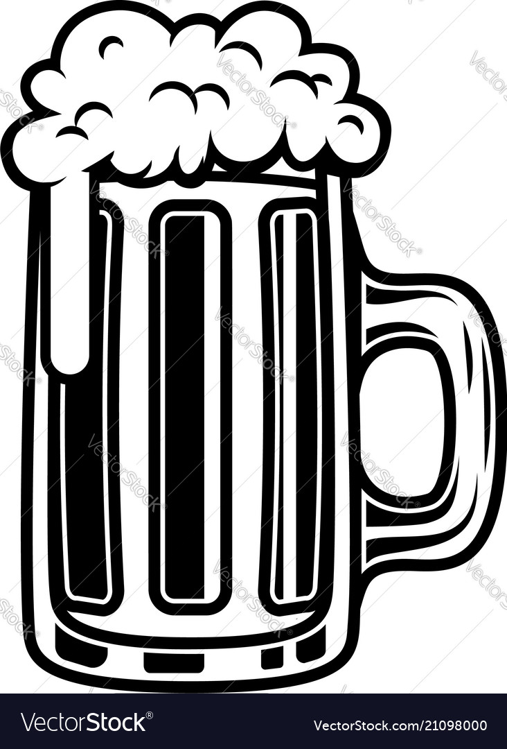 Download Beer mug isolated on white background design Vector Image