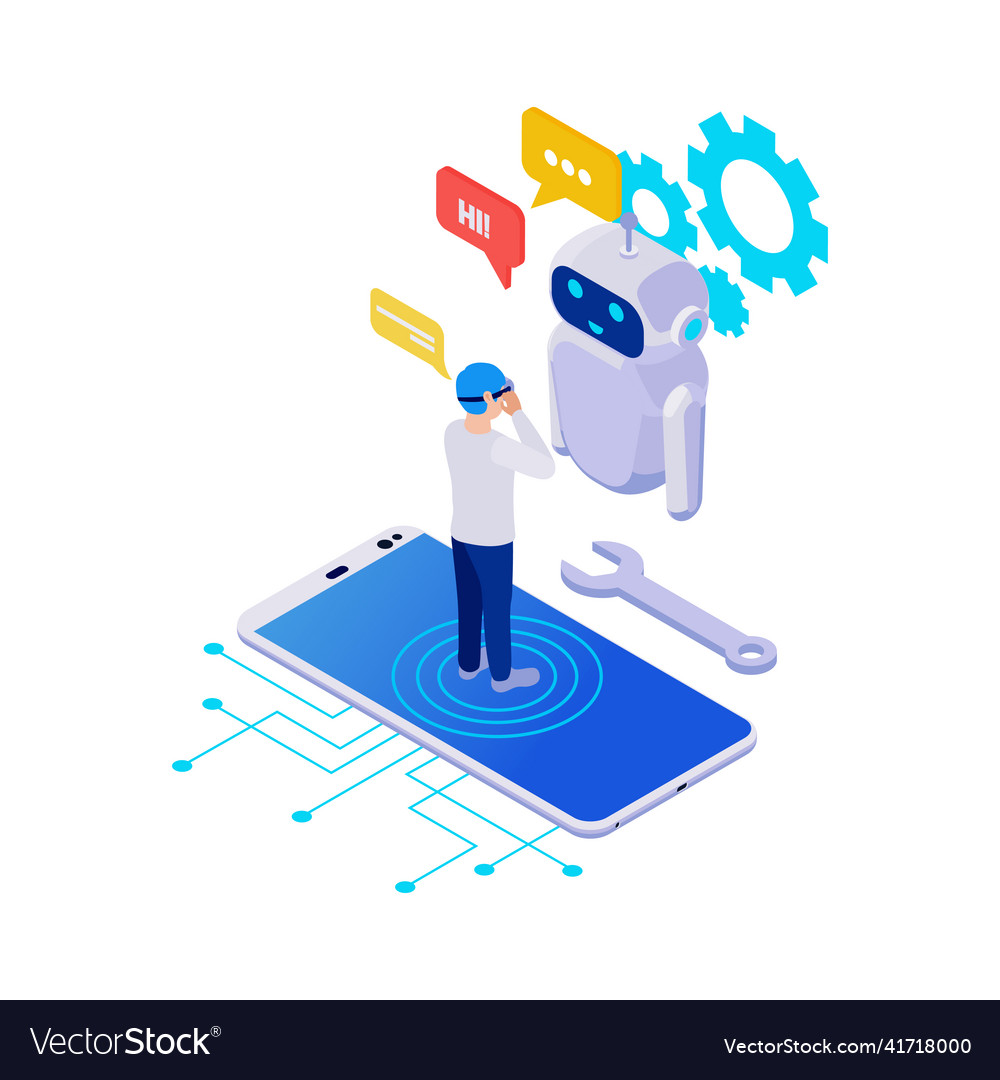 Chatbot application icon Royalty Free Vector Image