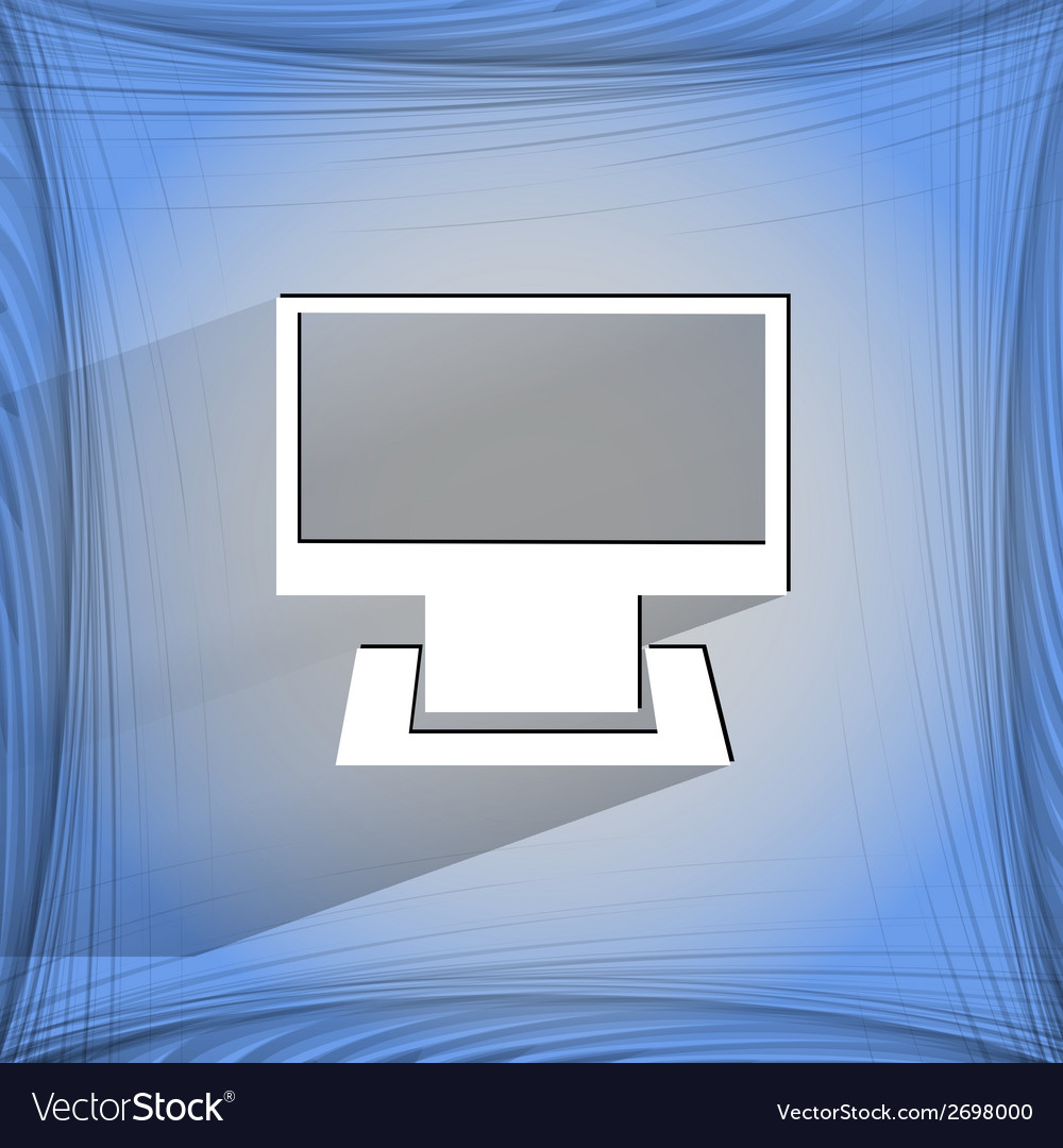 Computer flat modern web button