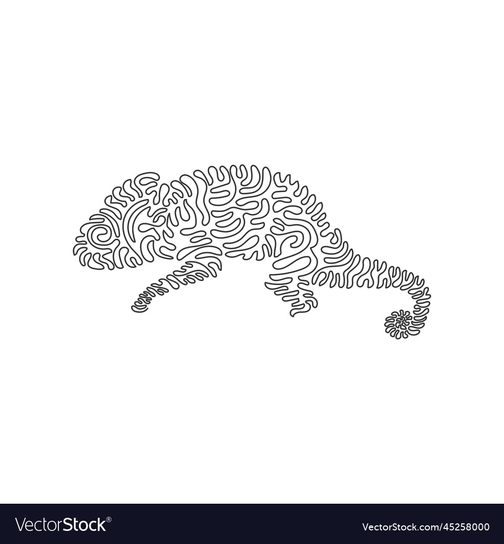 Continuous curve one line drawing of beautiful vector image Continuous curve one line drawing of beautiful