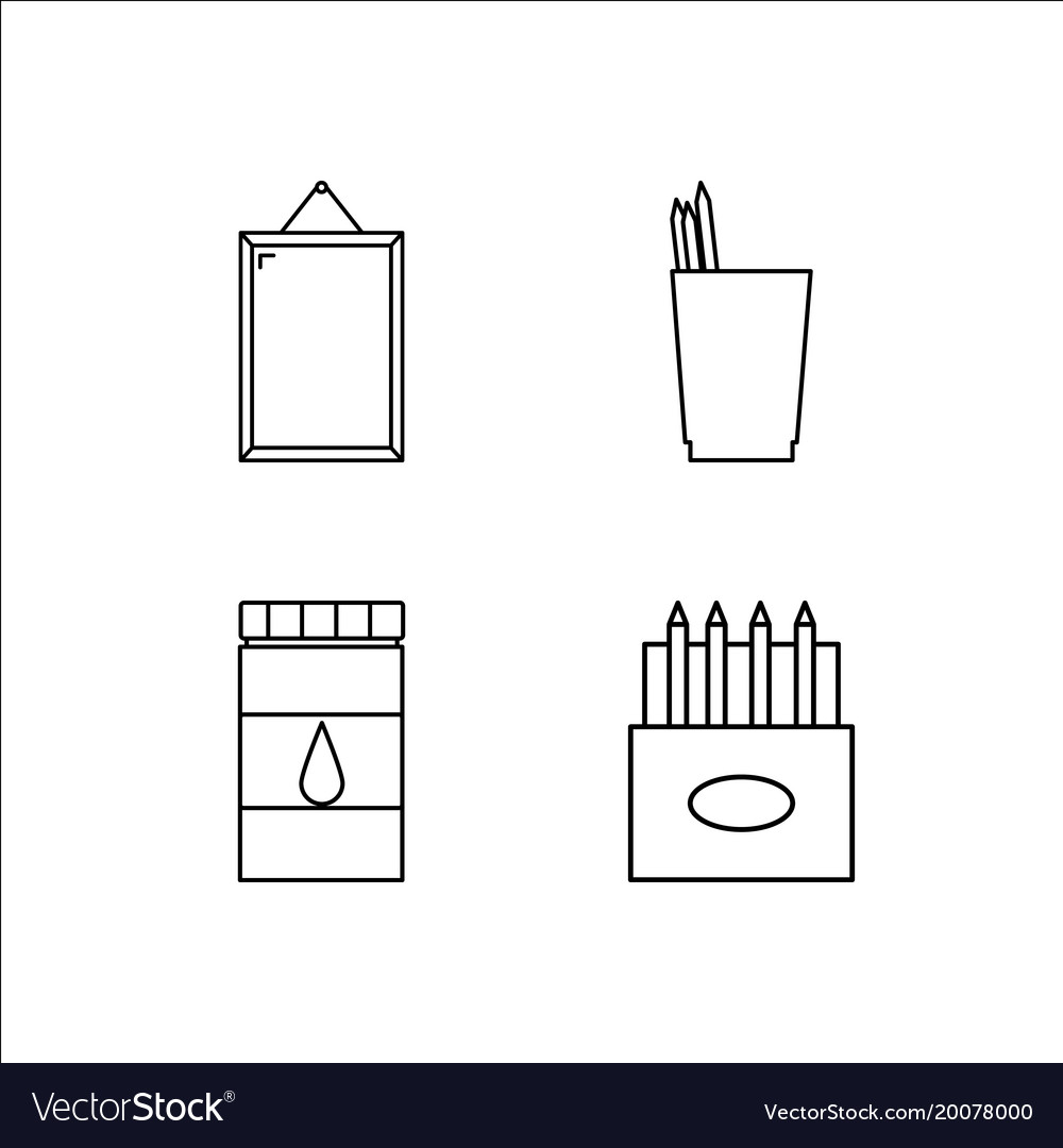 Design and studio simple linear icon setsimple