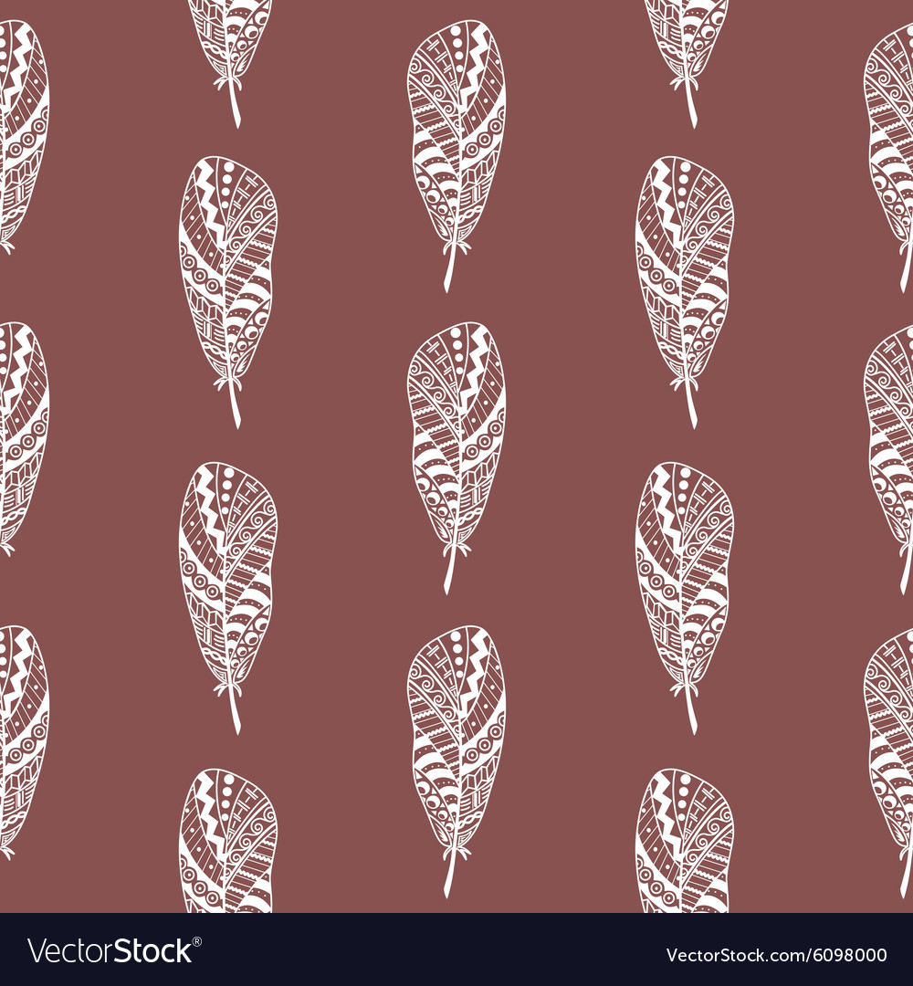 Feathers seamless pattern