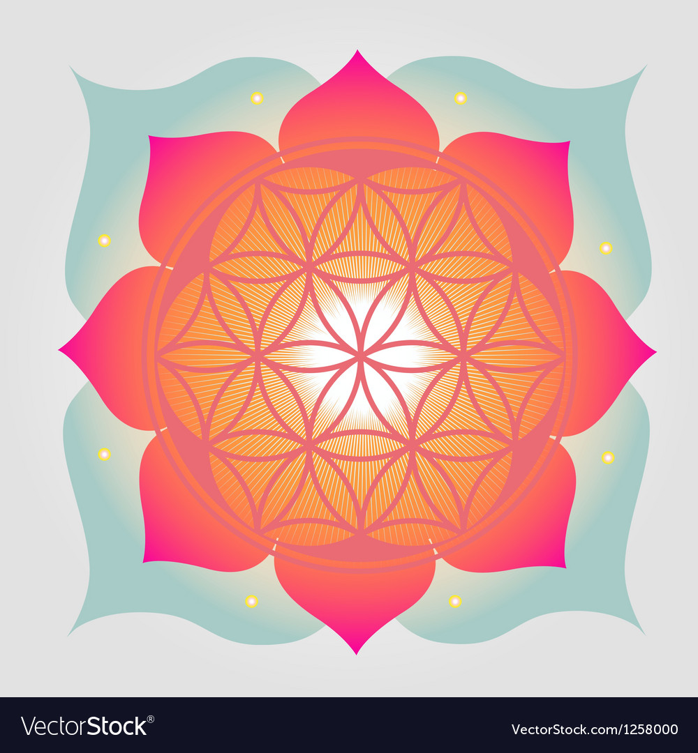 Flower of life design Royalty Free Vector Image