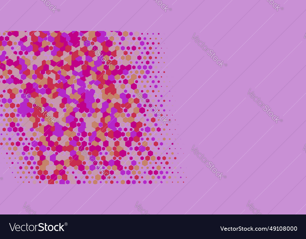 Geometric multi size hexagon with color