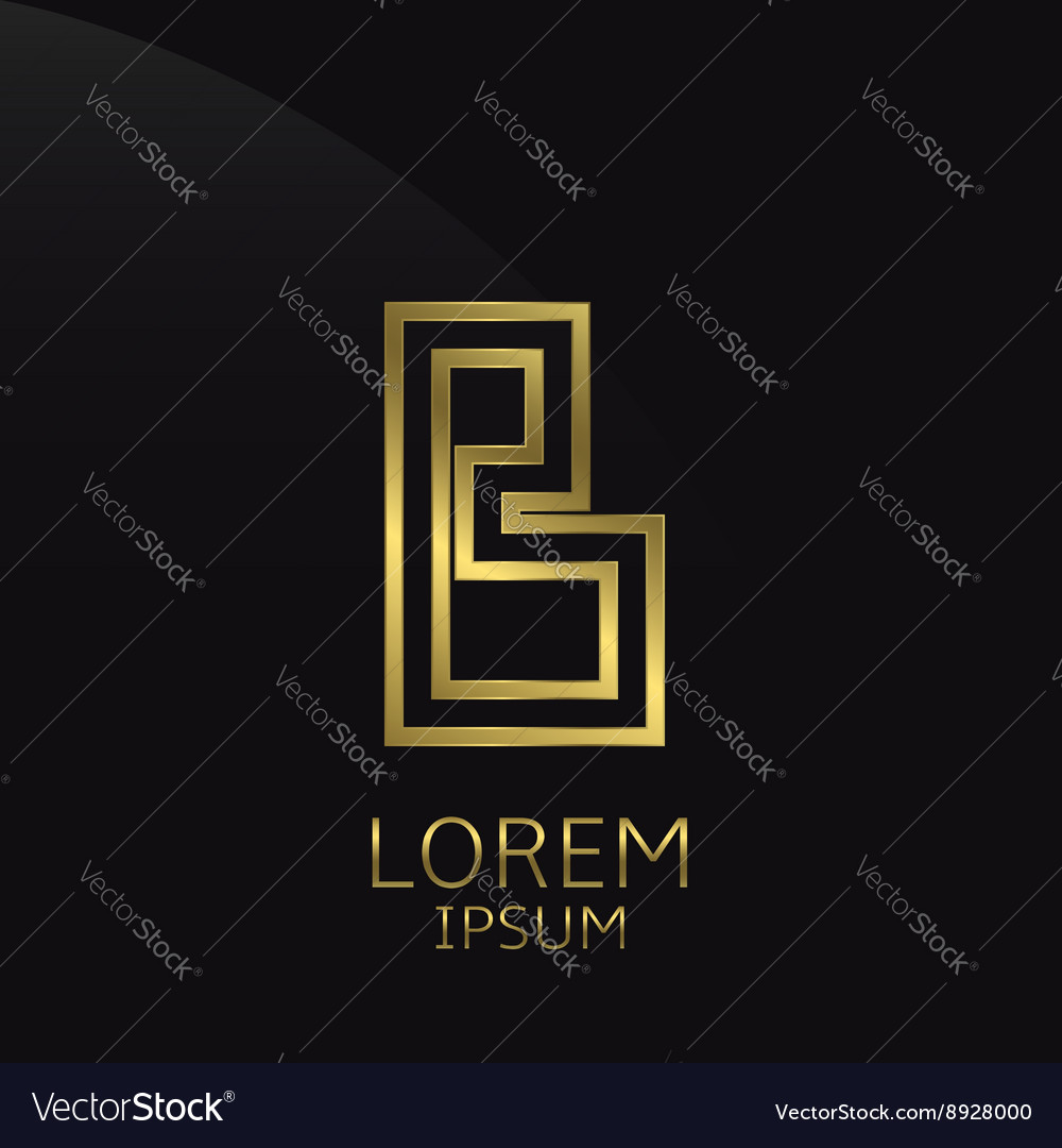 Golden B Letter Royalty Free Vector Image - VectorStock