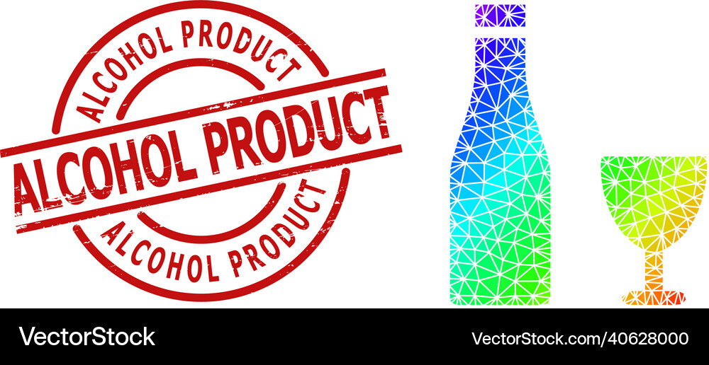 Grunge alcohol product stamp imitation Royalty Free Vector