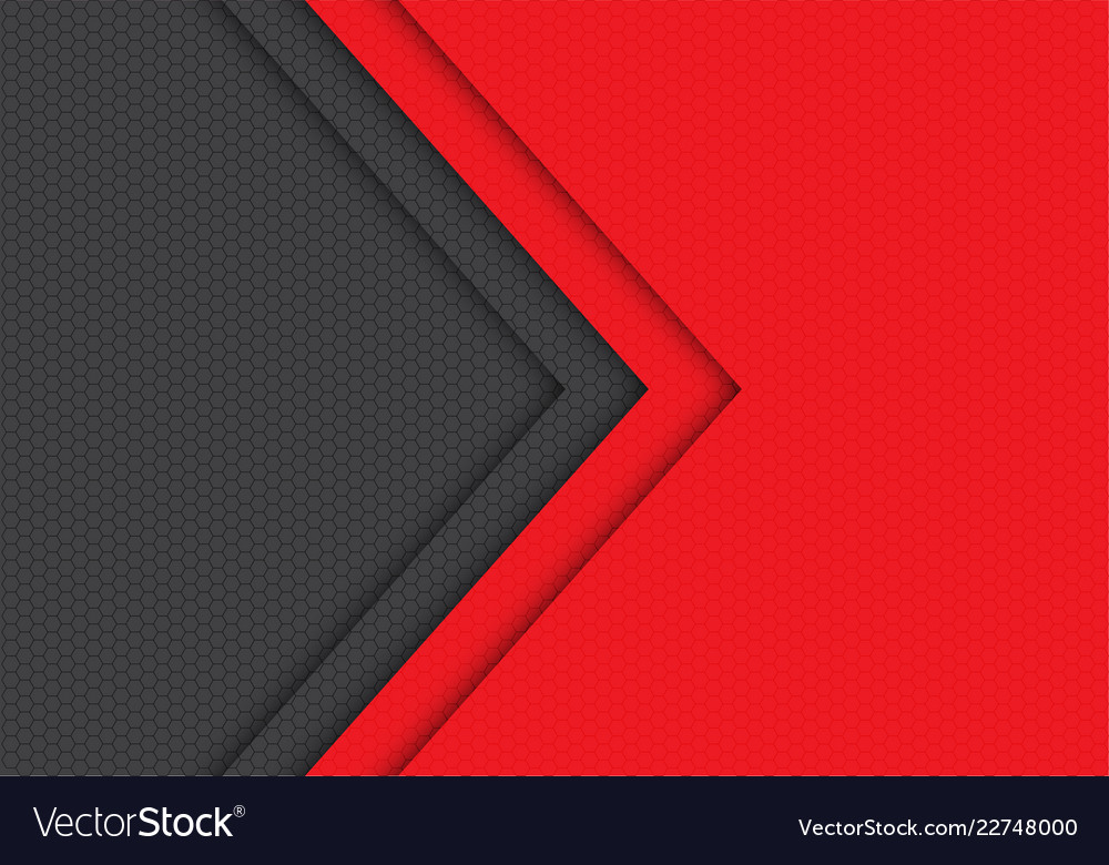 Red & Gray Hexagon Mesh Arrow Pattern