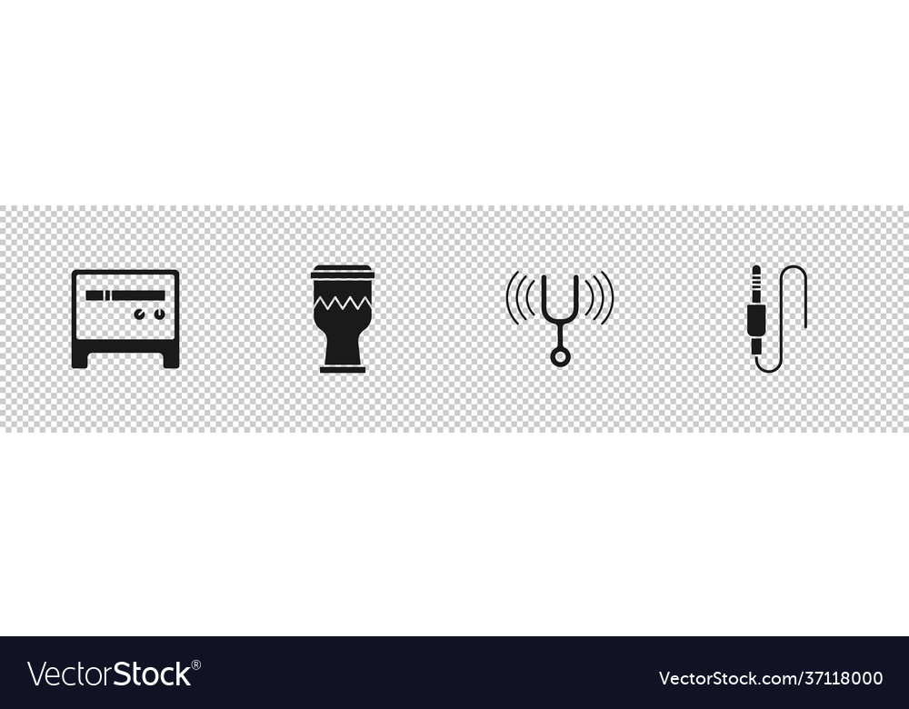 Set guitar amplifier drum musical tuning fork