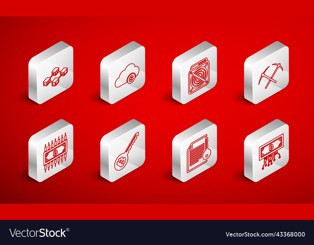 Set line cryptocurrency bitcoin with circuit vector image Set line cryptocurrency bitcoin with circuit