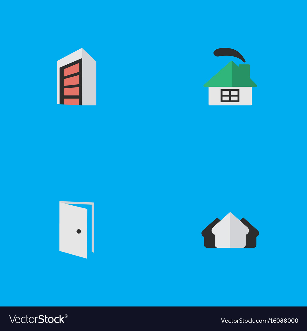 Set of simple estate icons