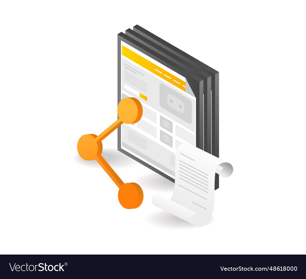 Share data information design blog web template vector image Share data information design blog web template