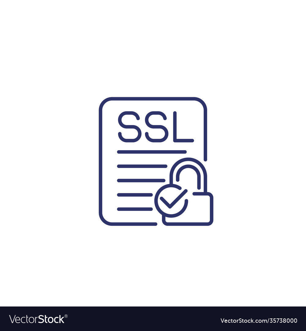 Ssl line icon for web