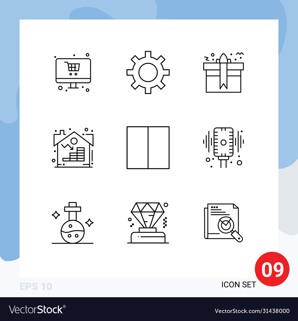 User interface pack 9 basic outlines grid