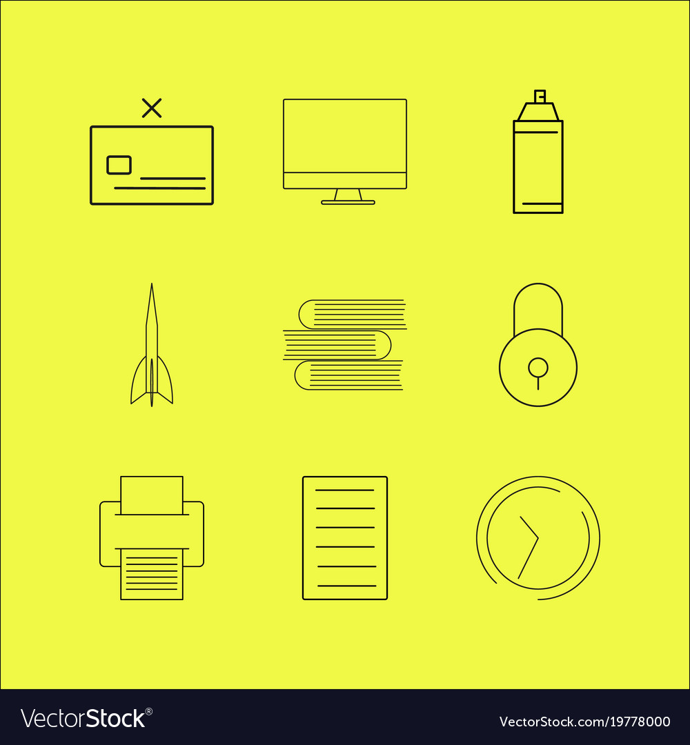 Web linear icon set simple outline icons